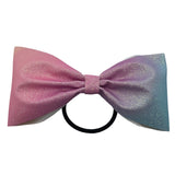 Pastel Rainbow Ombre Glitter Bow