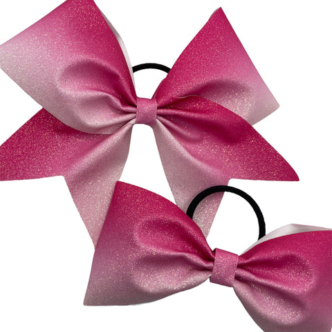 Pink Ombre Glitter Bow