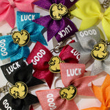 Glitter Good Luck Duck Bow Keyring