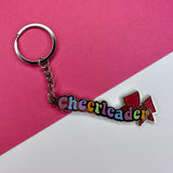 Cheerleader Enamel Keyring