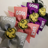 Glitter Good Luck Duck Bow Keyring