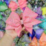 Valentina Rhinestone Glitter Cheerleading Bow