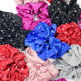 Satin Rhinestone Scrunchies (6 shades available)