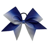 Blue to White Ombre Glitter Bow