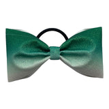 Green to White Ombre Glitter Bow