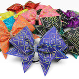 Valentina Rhinestone Glitter Cheerleading Bow