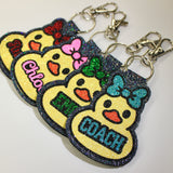 Glitter Lucky Duck Keyring