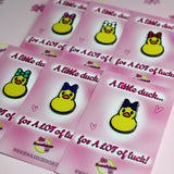 Cheerleading Good Luck Duck Pins