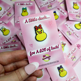 Cheerleading Good Luck Duck Pins