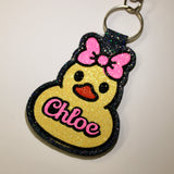 Glitter Lucky Duck Keyring