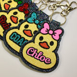 Glitter Lucky Duck Keyring