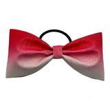 Red to White Ombre Glitter Bow