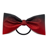 Red to Black Ombre Glitter Bow