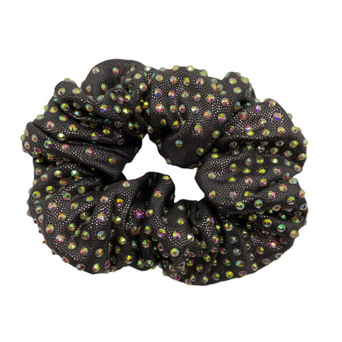 Grey Rhinestone Scrunchie