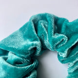 Teal Velvet Scrunchie