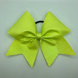 Neon Yellow Glitter Bow