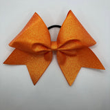 Neon Orange Glitter Bow