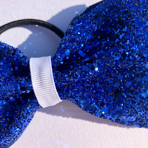 Royal Tailless Glitz Bow - Bowalicious Bows UK