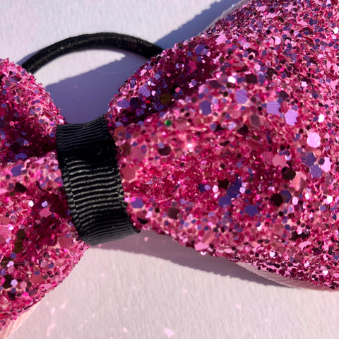 Pink Tailless Glitz Bow - Bowalicious Bows UK