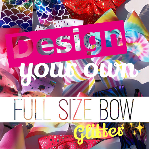 GLITTER Full Size Cheer Bow