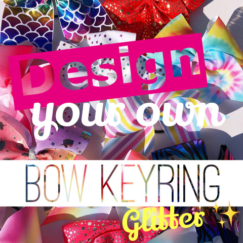 GLITTER Bow Keyring