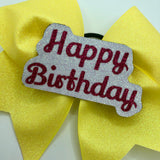 Happy Birthday Glitter Bow
