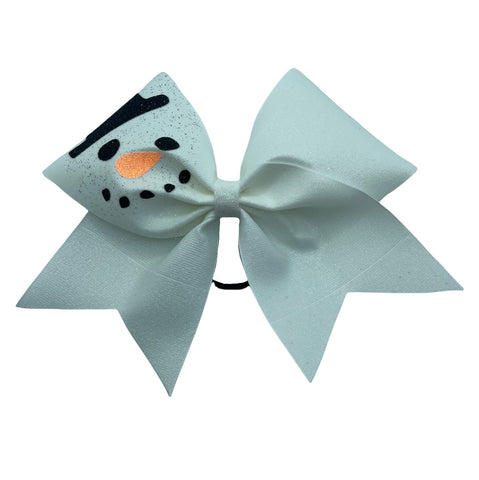 Snowman Glitter Bow