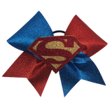 Superman Glitter Bow
