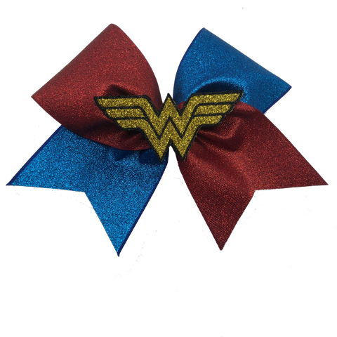 Wonder Woman Glitter Bow