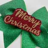 Merry Christmas centrepiece Glitter Bow