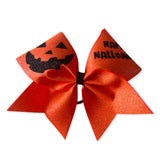 Happy Halloween Pumpkin Glitter Bow