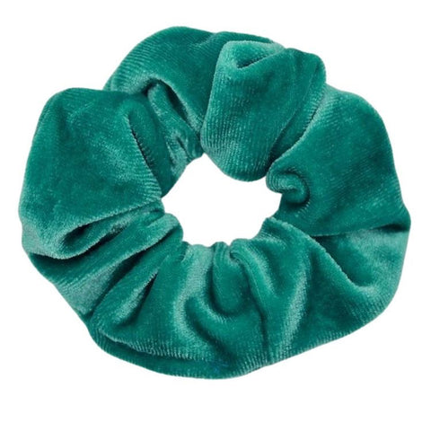 Teal Velvet Scrunchie