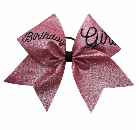 Birthday Girl Glitter Bow