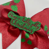 Have a holly jolly Christmas Glitter Bow