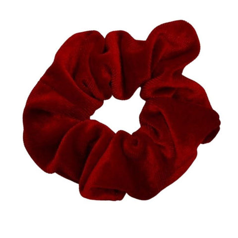 Bright Red Velvet Scrunchie