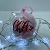 Personalised Bauble stuffed with a Scrunchie