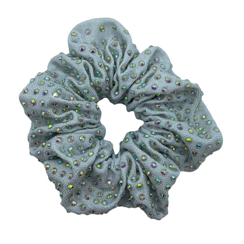 Pearl White Rhinestone Scrunchie