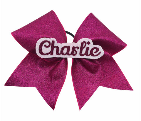 Name Centre Glitter Bow