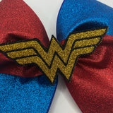 Wonder Woman Glitter Bow