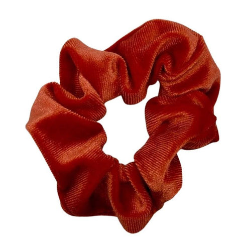 Fire Orange Velvet Scrunchie