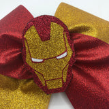 Iron Man Glitter Bow