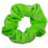 Neon Green Velvet Scrunchie