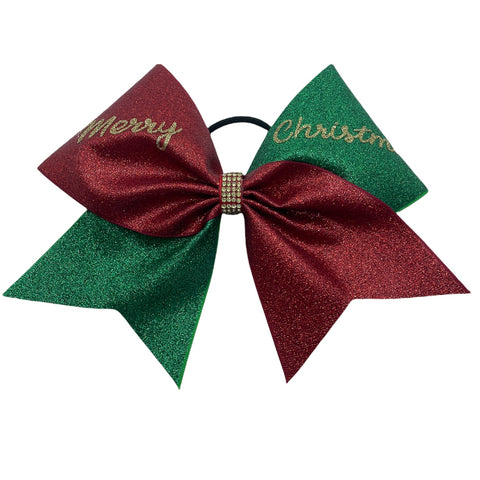 Merry Christmas Glitter Bow