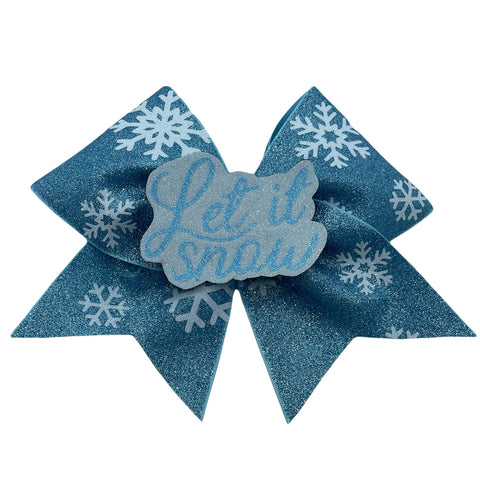 Let it Snow Glitter Bow